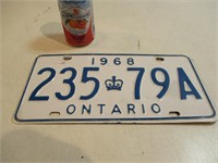 Plaque d'immatriculation de l'Ontario 1966