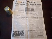 WW2 Le Soleil 26 décembre 1940
