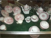 Youth Sized Coffee & Tea Pcs. In Red Transferware
