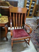 19Th Century Spindled Back Rocking Chair