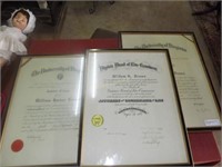 Framed Law Degrees, Proclamations & Accolades