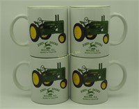 4 New John Deere Large Ceramic Coffee Mugs Cups