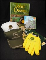 2 New John Deere Caps Gloves Handkerchief Lot