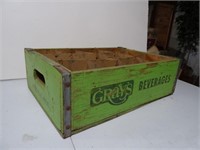 Gray's Beverages Wood Soda Case - Janesville, WI