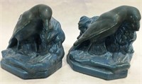 PAIR OF ROOKWOOD BOOKENDS
