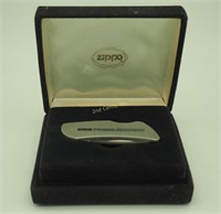 New Zippo Stainless Advertising Pocket Knife