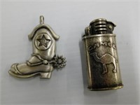 Camel cigarette silverplate lighter - metal