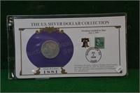 1881 Morgan Silver Dollar w/Stamps & History