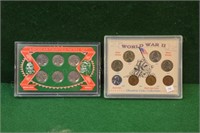 (2) Coin Sets: WWII Obsolete 4 Silver Nickels,