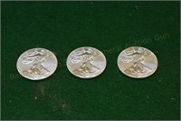 (3) 2015 silver Eagles