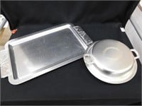 Kensington aluminum tray and 9" covered bowl
