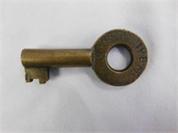 Railroad brass key IHB RR