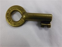 Railroad brass key PRR