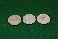(3) Morgan Silver Dollars 1921s,1883,21d