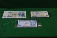 (3) unc Foreign Notes