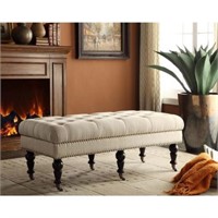 Isabelle Cora Washed Natural Accent Bench