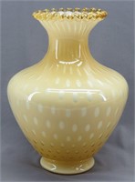 FENTON Coin Dot Opalescent Art Vase