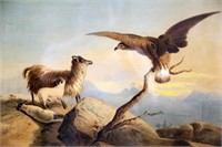 RICH ANSDALL SHEEP & EAGLE PAINTING