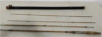 9 ft fly rod split bamboo with 2 tips