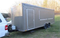 1993 brown 20ft enclosed trailer (vending side)