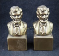 Two  6" Polished Brass Abraham Lincoln Statues
