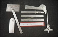 8 Assorted Vintage Flat Measuring Gauges Lot