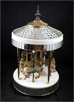 Vintage 14" Mechanical Mirror Carousel Display