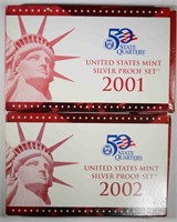 2001 & 2002 Silver Proof Sets