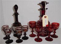 Lot #4 Bohemian cut to clear decanter dated