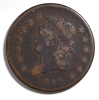 1812 LARGE CENT, FINE -SOME POROSITY