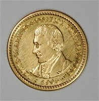 1905 LEWIS & CLARK $1.00 GOLD COMMEM. DOLLAR, AU
