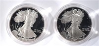 1986 & 1987 Proof American Silver Eagles