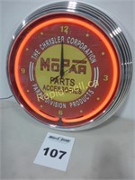 Neon Clock - Mopar Red Vintage