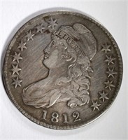 1812 CAPPED BUST HALF DOLLAR, VF/XF