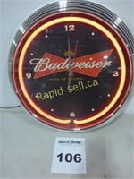 Neon Clock - Budweiser Bow Tie