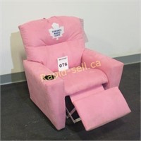 Kids Toronto Maple Leafs Pink Recliner Chair