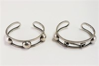 Matching Sterling Silver Bracelets. 1940s