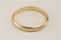 14K Gold Victorian Snap Bangle Bracelet