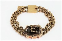 14K Gold Victorian Watch Slide Bracelet