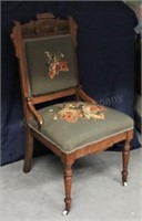 Victorian Chair w/Needlepoint Seat