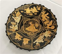 19th Century Japanese Papier Mache Footed Tray