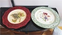 2 Large Decorative Plates