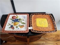 2 Large Decorative Plates