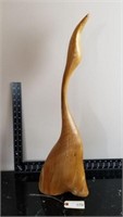 Hand Carved Wooden Bird Sculpture