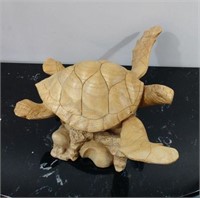 Wooden Sea Turtle Carving