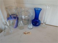 7 Glass Vases