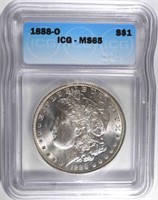 1888-O MORGAN DOLLAR, ICG MS-65