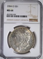 1904-O MORGAN DOLLAR, NGC MS-64