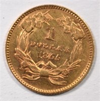 1855 GOLD DOLLAR TYPE 2 BU CLEANED
