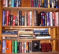 4 Shelves of Hard Cover & Paperback Books